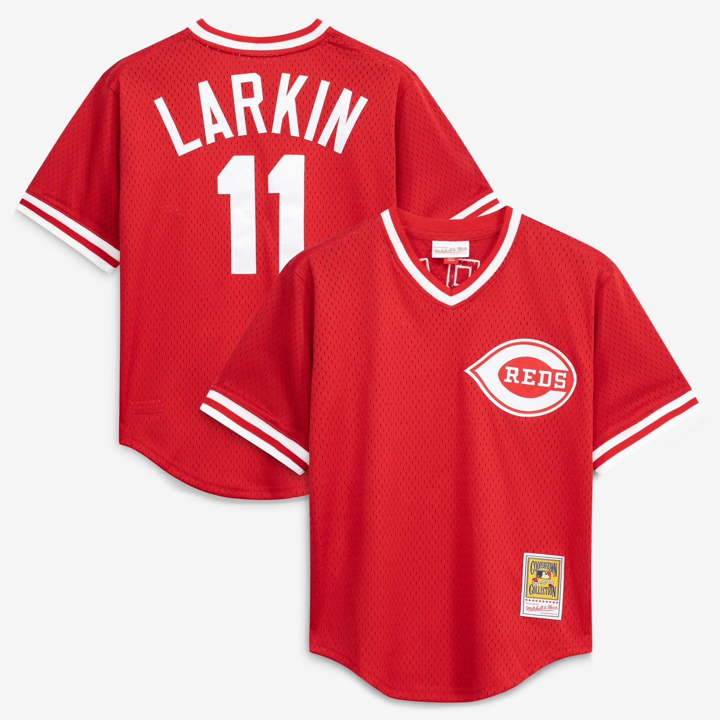 Barry Larkin Cincinnati Reds Mitchell &amp;amp; Ness Authentic Batting Practice Jersey - Red