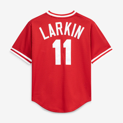 Barry Larkin Cincinnati Reds Mitchell &amp;amp; Ness Authentic Batting Practice Jersey - Red