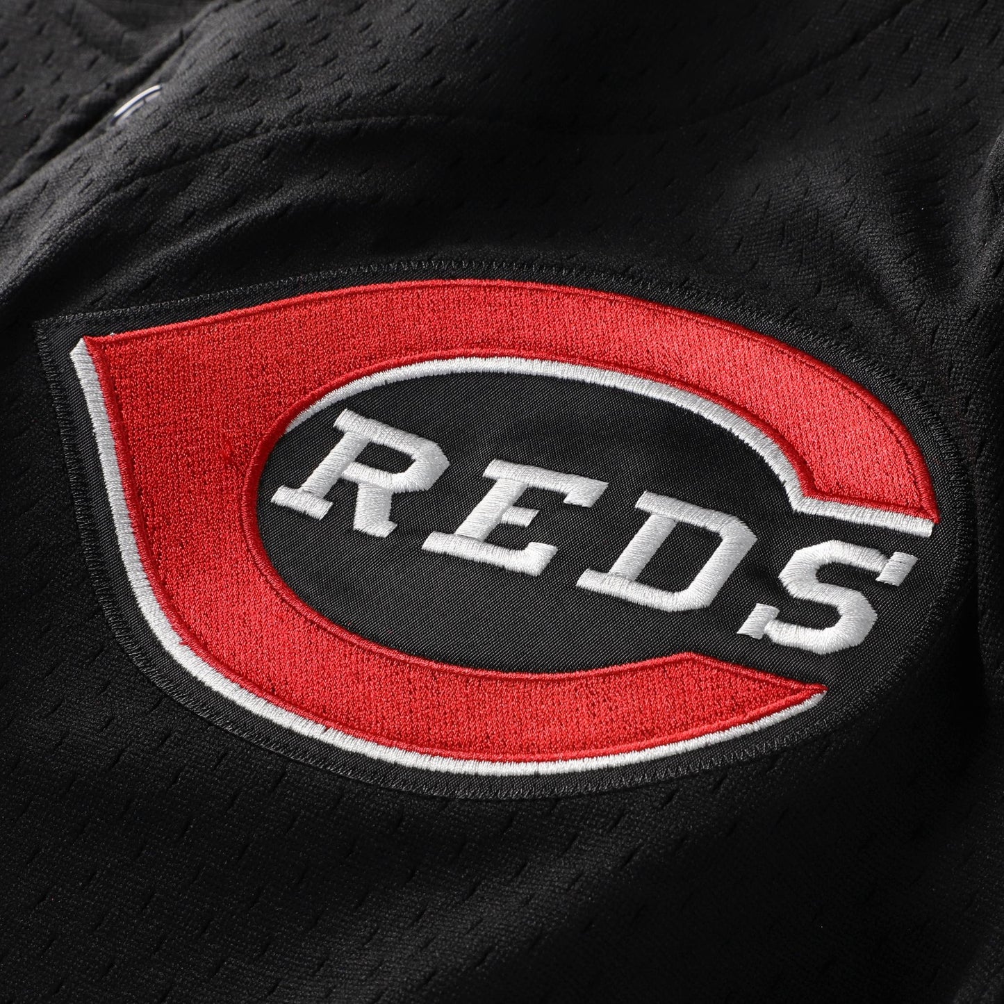 Barry Larkin Cincinnati Reds Mitchell &amp;amp; Ness Cooperstown Collection Mesh Batting Practice Button-Up Jersey - Black
