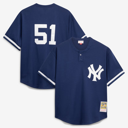 Bernie Williams New York Yankees Mitchell &amp;amp; Ness Authentic Batting Practice Jersey - Navy
