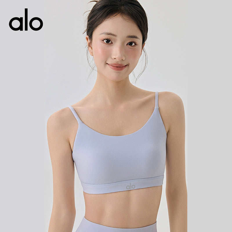 Aloyoga Unlined Lycra Comfortable Bare Skin Sporty Yoga Back Cover for Women with Breast Pad