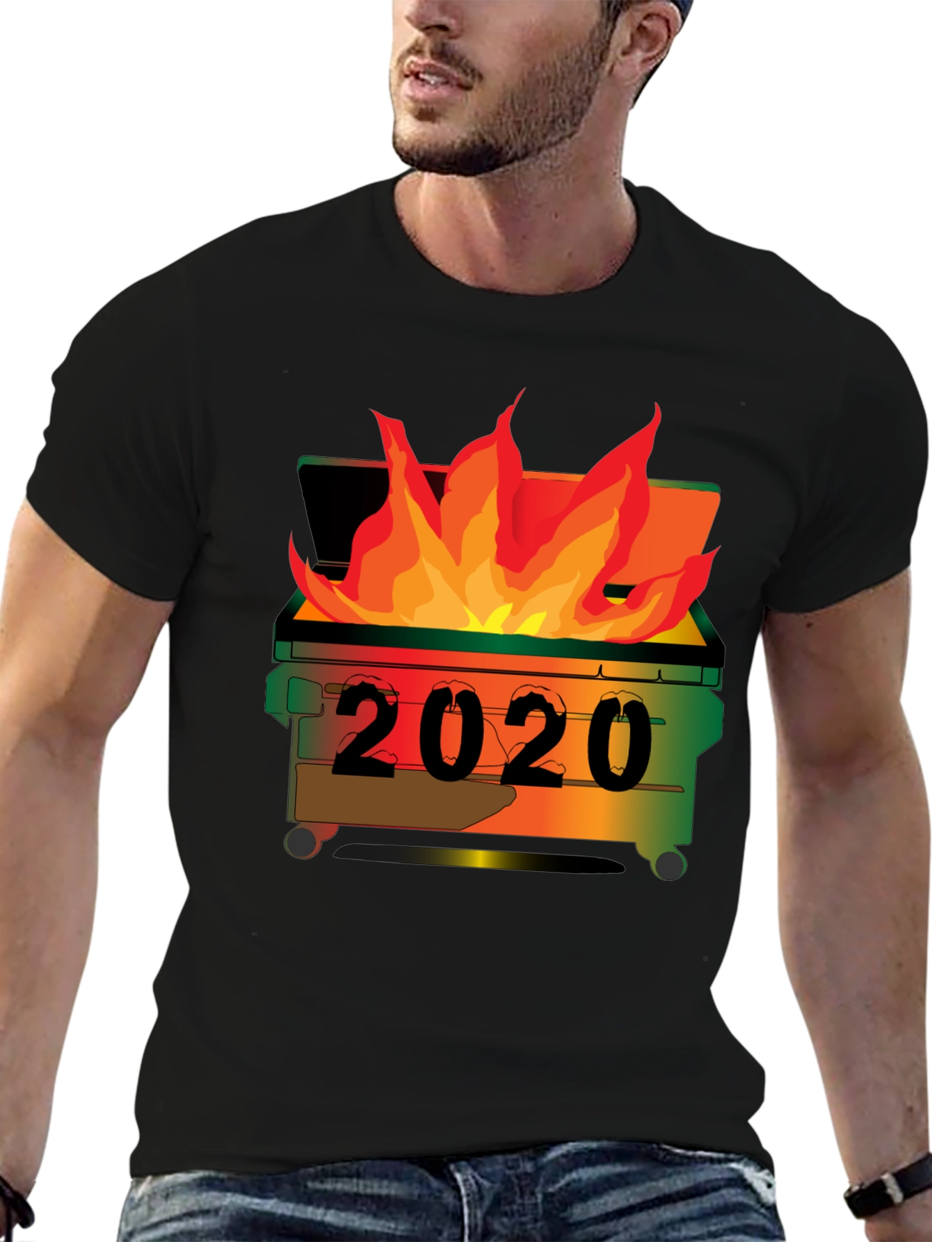 2020 Dumpster Fire T-Shirt - Unisex Black Tee