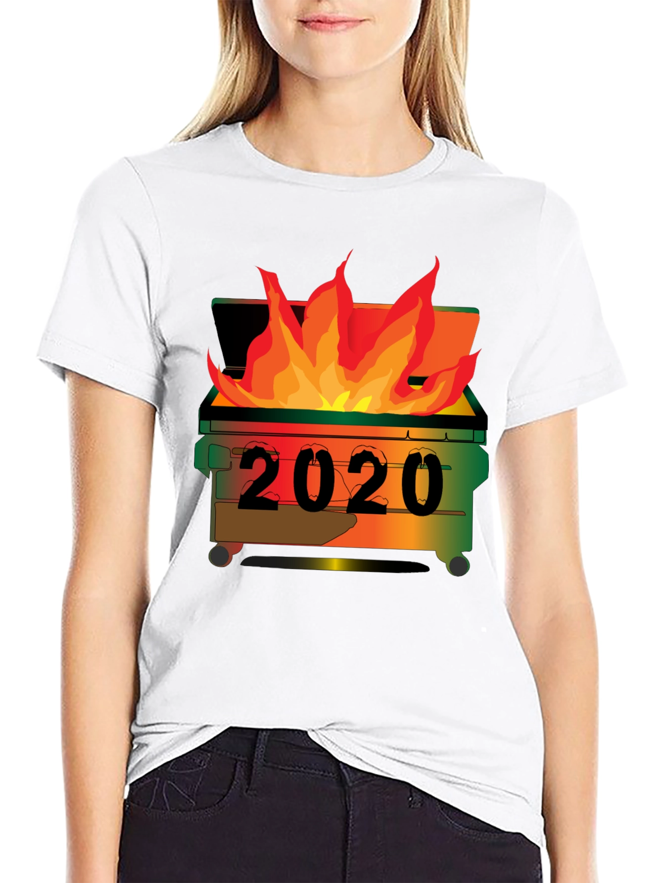 2020 Dumpster Fire T-Shirt - Unisex Black Tee
