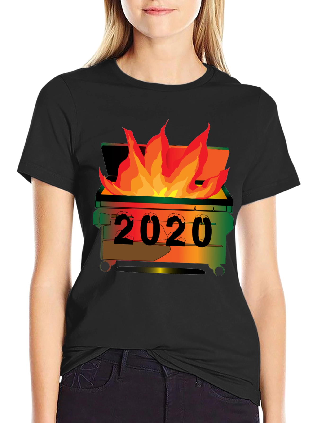 2020 Dumpster Fire T-Shirt - Unisex Black Tee