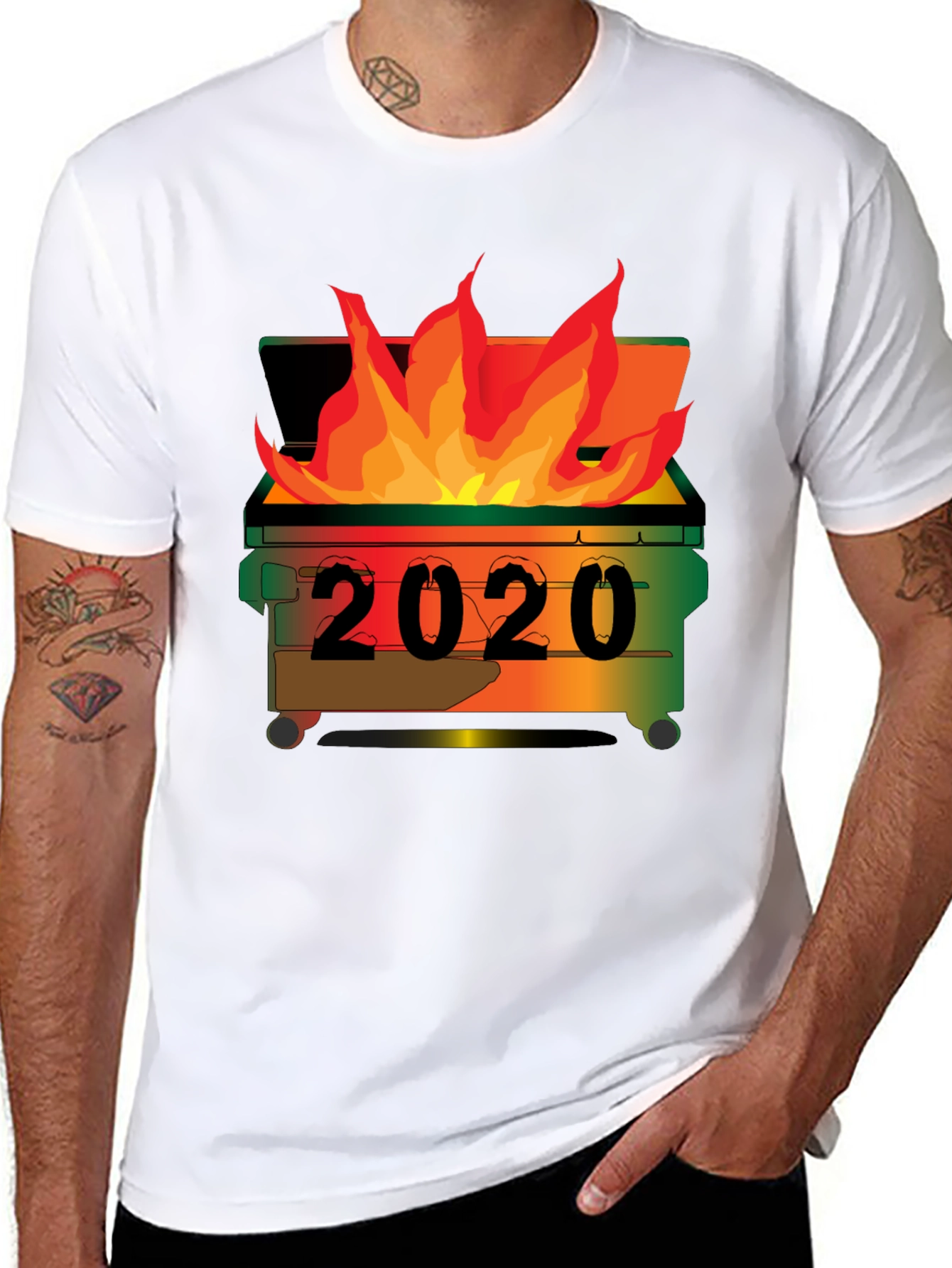 2020 Dumpster Fire T-Shirt - Unisex Black Tee
