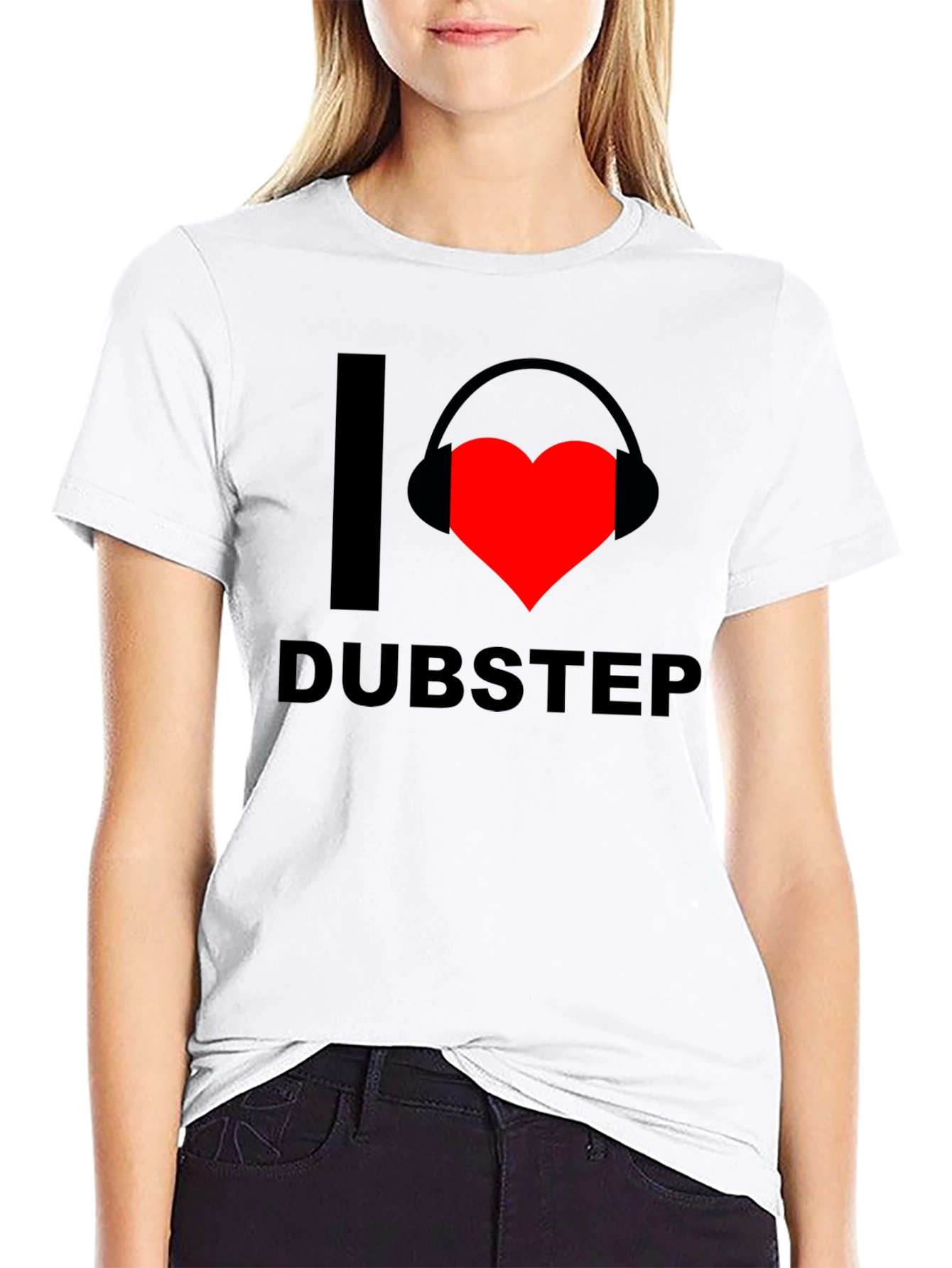 I Heart Dubstep Graphic Tee - Black T-Shirt