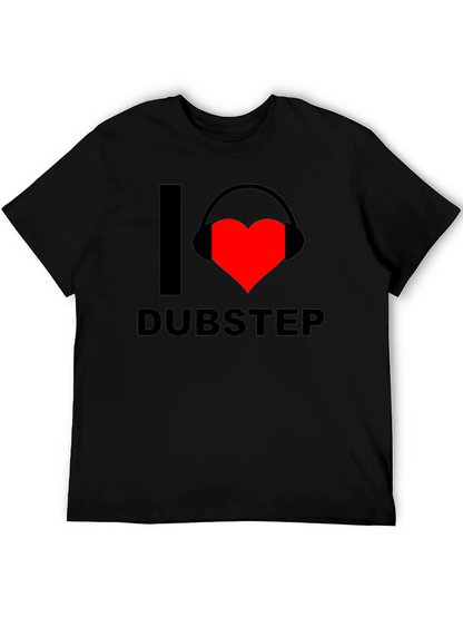 I Heart Dubstep Graphic Tee - Black T-Shirt
