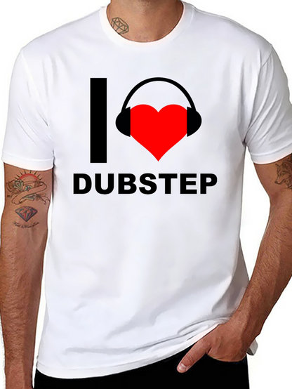 I Heart Dubstep Graphic Tee - Black T-Shirt