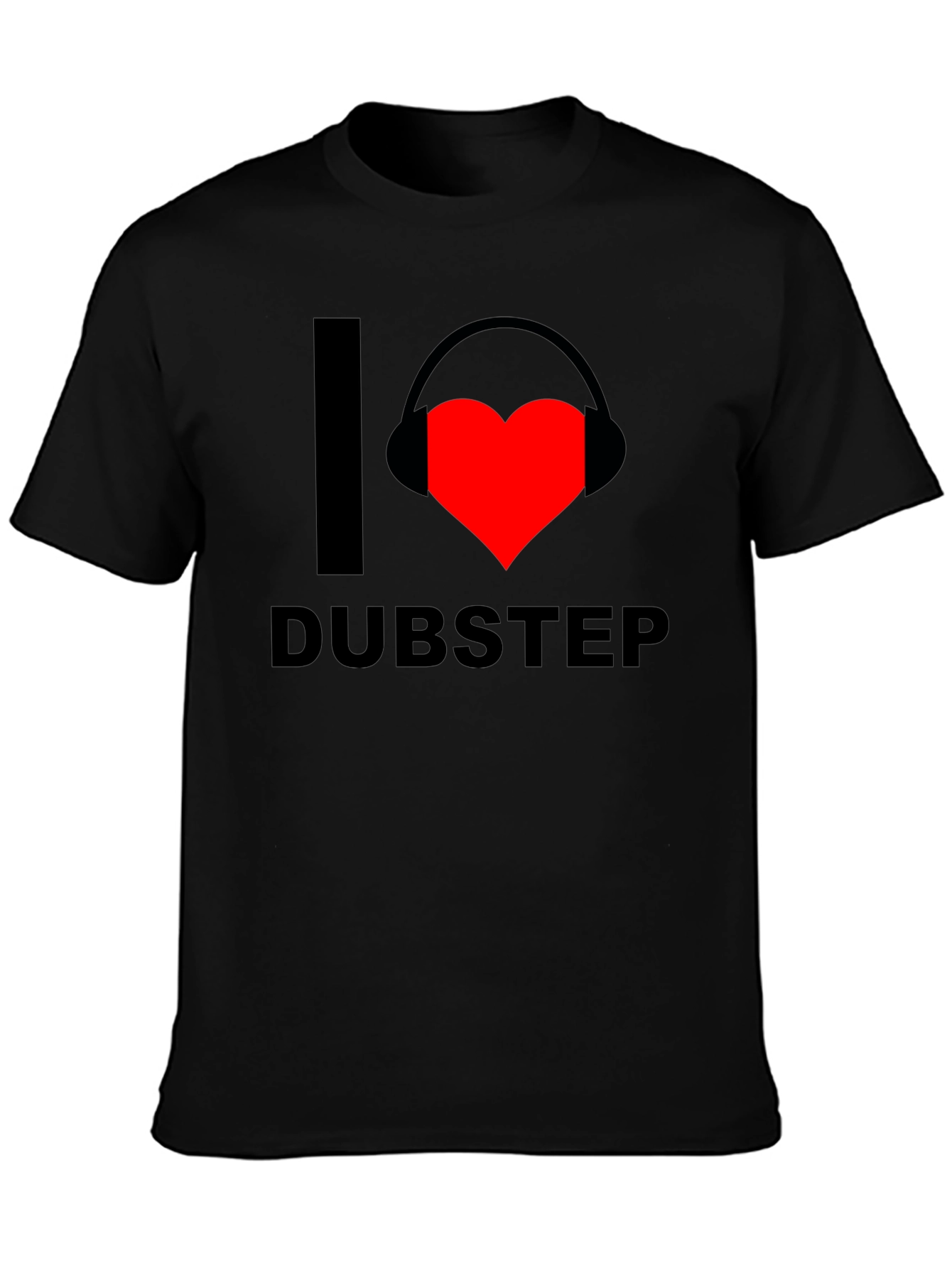 I Heart Dubstep Graphic Tee - Black T-Shirt