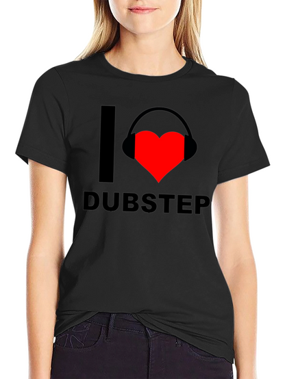 I Heart Dubstep Graphic Tee - Black T-Shirt