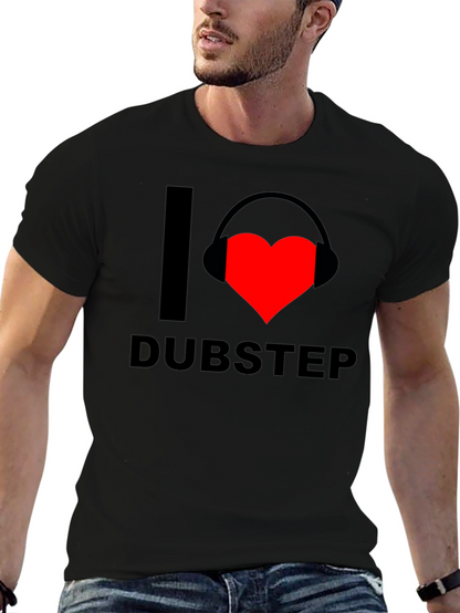 I Heart Dubstep Graphic Tee - Black T-Shirt