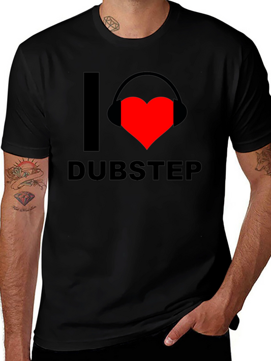 I Heart Dubstep Graphic Tee - Black T-Shirt