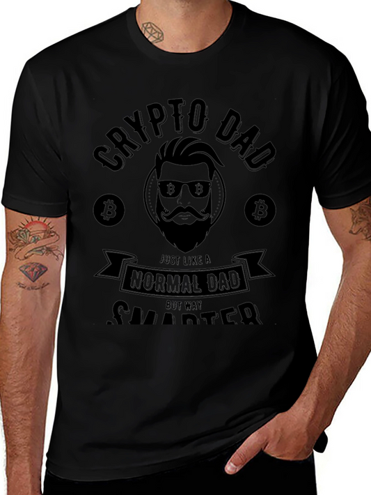 Crypto Dad Black T-Shirt - Funny Bitcoin Lover Gift