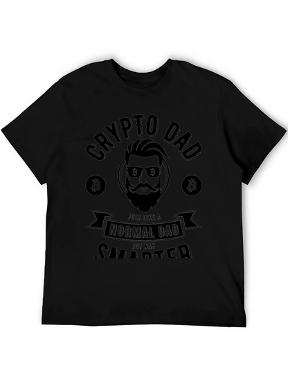 Crypto Dad Black T-Shirt - Funny Bitcoin Lover Gift