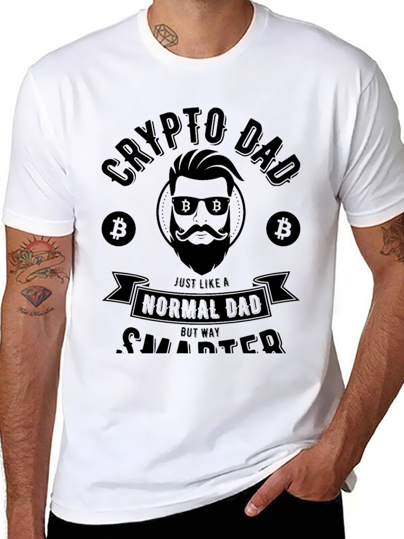 Crypto Dad Black T-Shirt - Funny Bitcoin Lover Gift