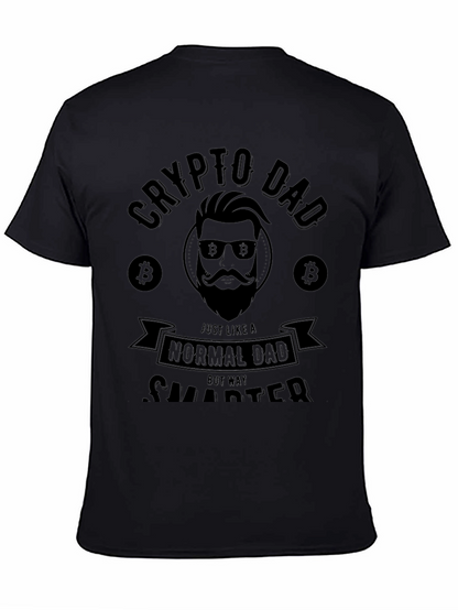 Crypto Dad Black T-Shirt - Funny Bitcoin Lover Gift