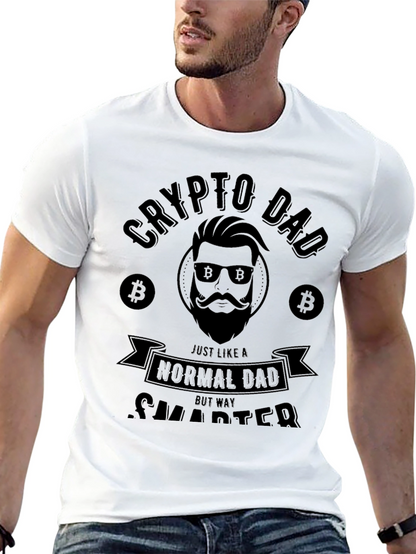 Crypto Dad Black T-Shirt - Funny Bitcoin Lover Gift