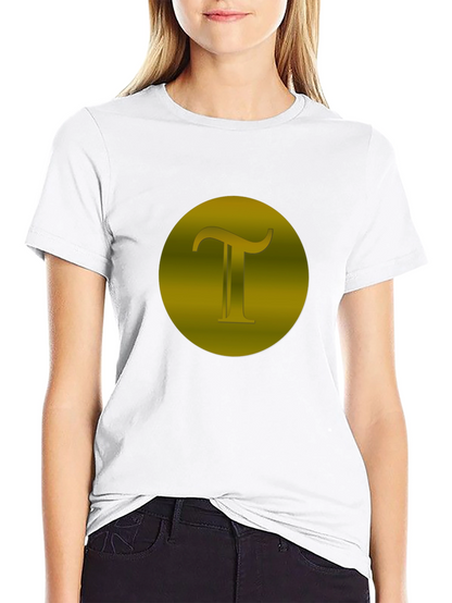 Modern Black T-Shirt with Gold Pi Symbol