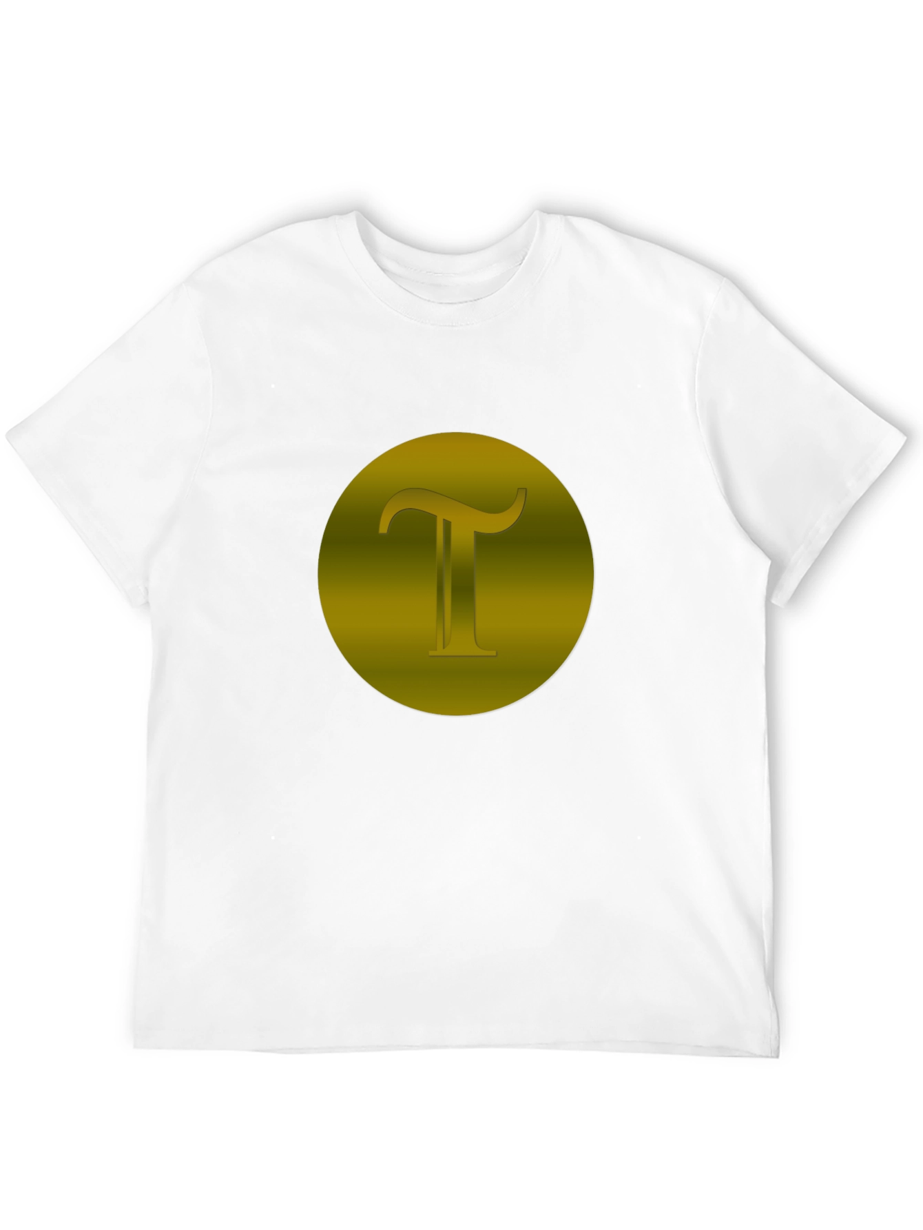 Modern Black T-Shirt with Gold Pi Symbol