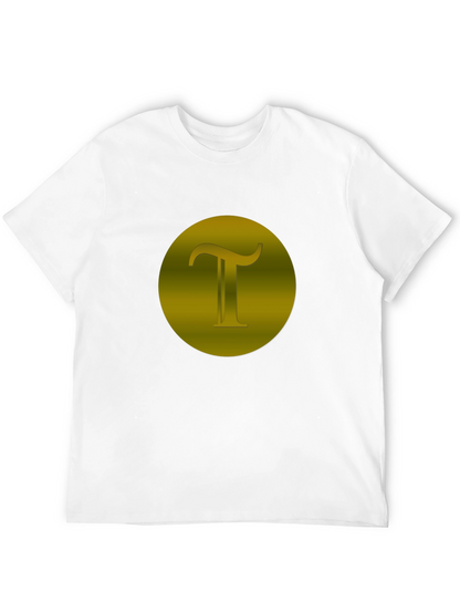 Modern Black T-Shirt with Gold Pi Symbol
