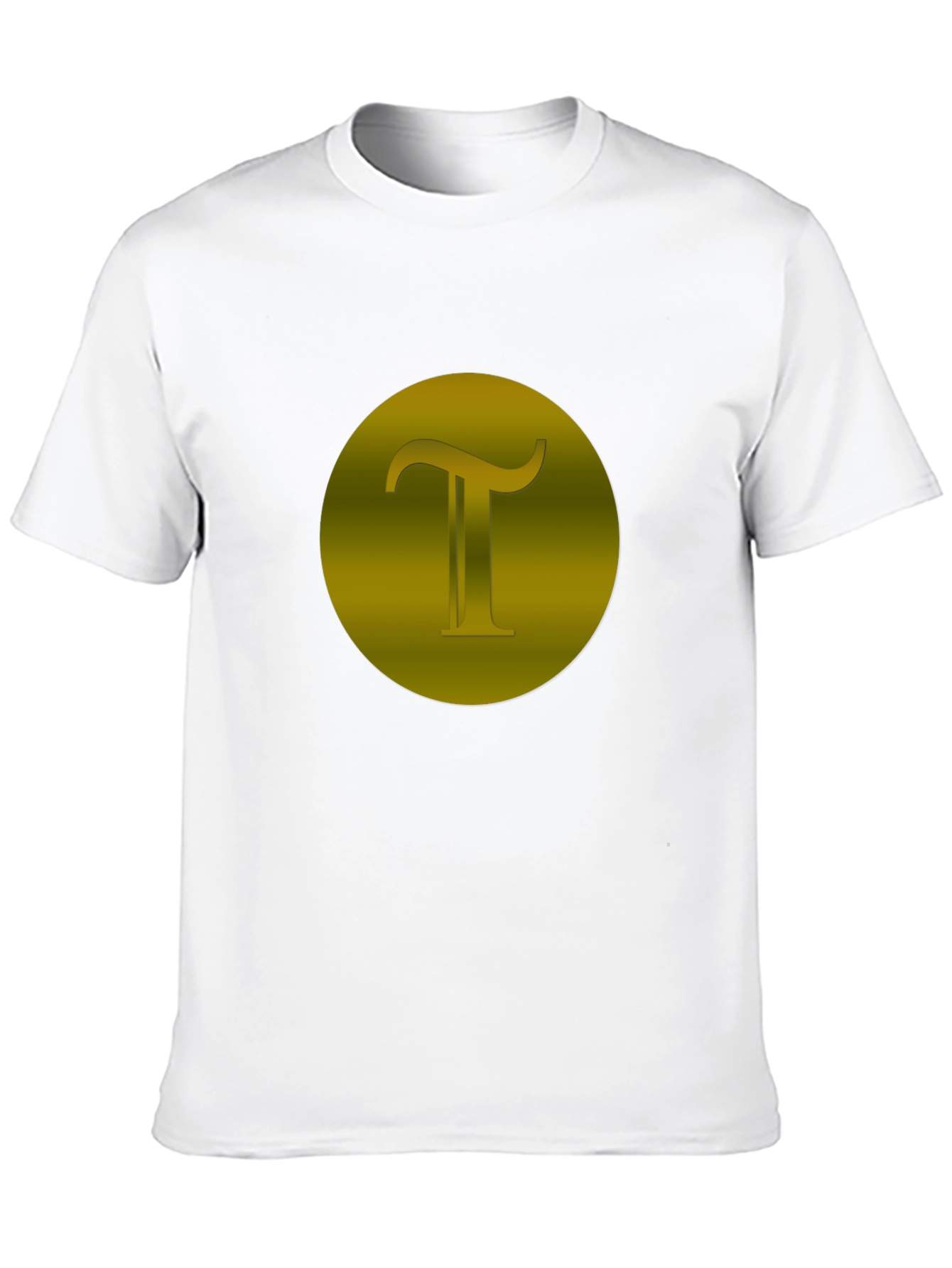 Modern Black T-Shirt with Gold Pi Symbol
