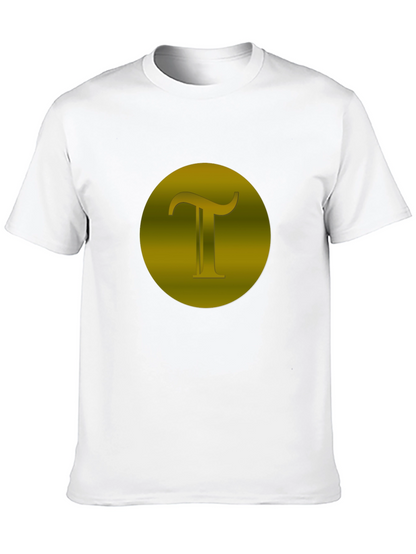 Modern Black T-Shirt with Gold Pi Symbol