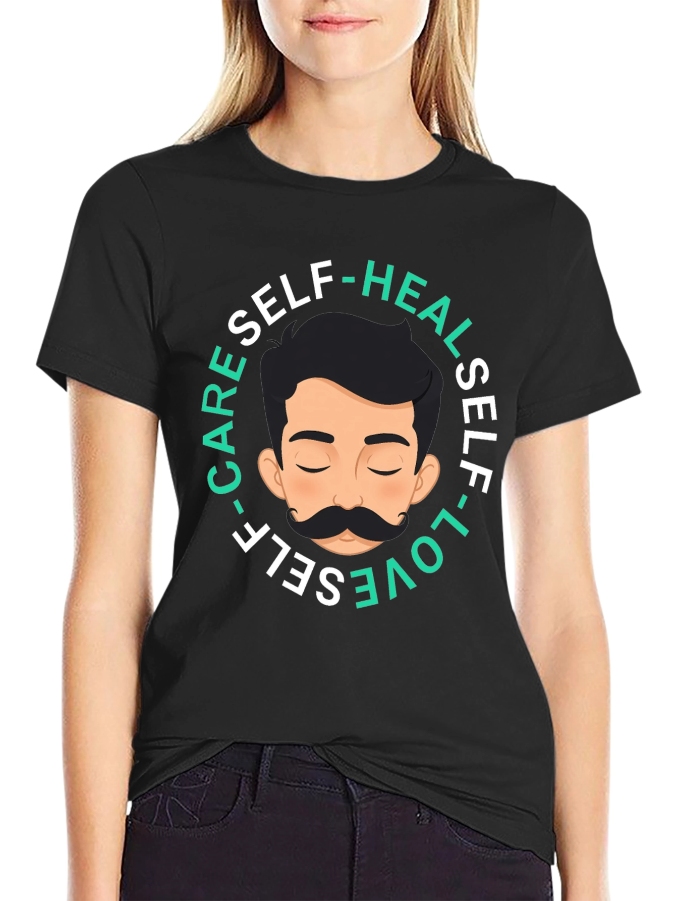 Self-Care Tee: Heal Love Care - Stylish Comfort