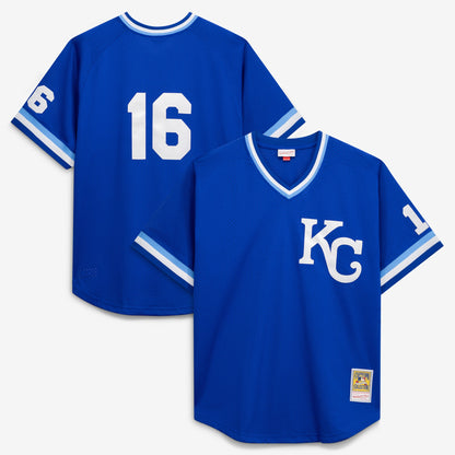 Bo Jackson Kansas City Royals Mitchell &amp;amp; Ness Cooperstown Collection Big &amp;amp; Tall Mesh Batting Practice Jersey - Royal
