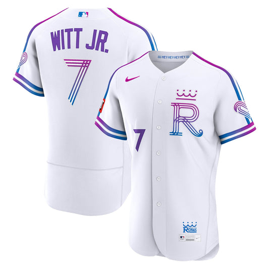 Bobby Witt Jr. Kansas City Royals Nike 2026 City Connect Authentic Sponsor Patch Jersey - White