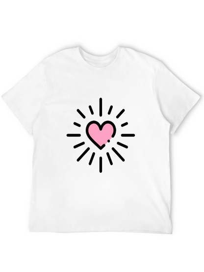 Heart Burst Graphic Tee - Black Unisex T-Shirt
