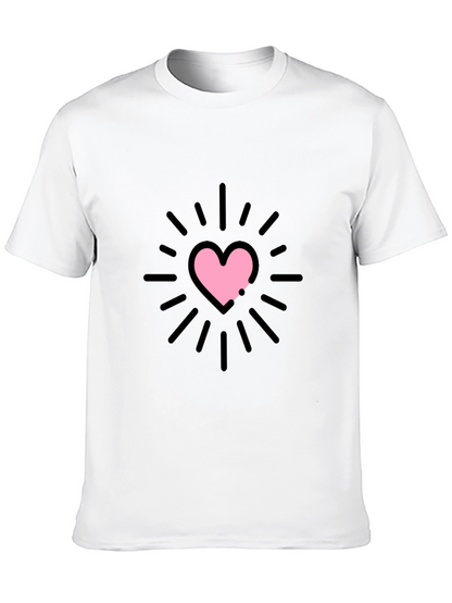 Heart Burst Graphic Tee - Black Unisex T-Shirt