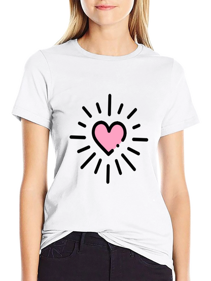 Heart Burst Graphic Tee - Black Unisex T-Shirt