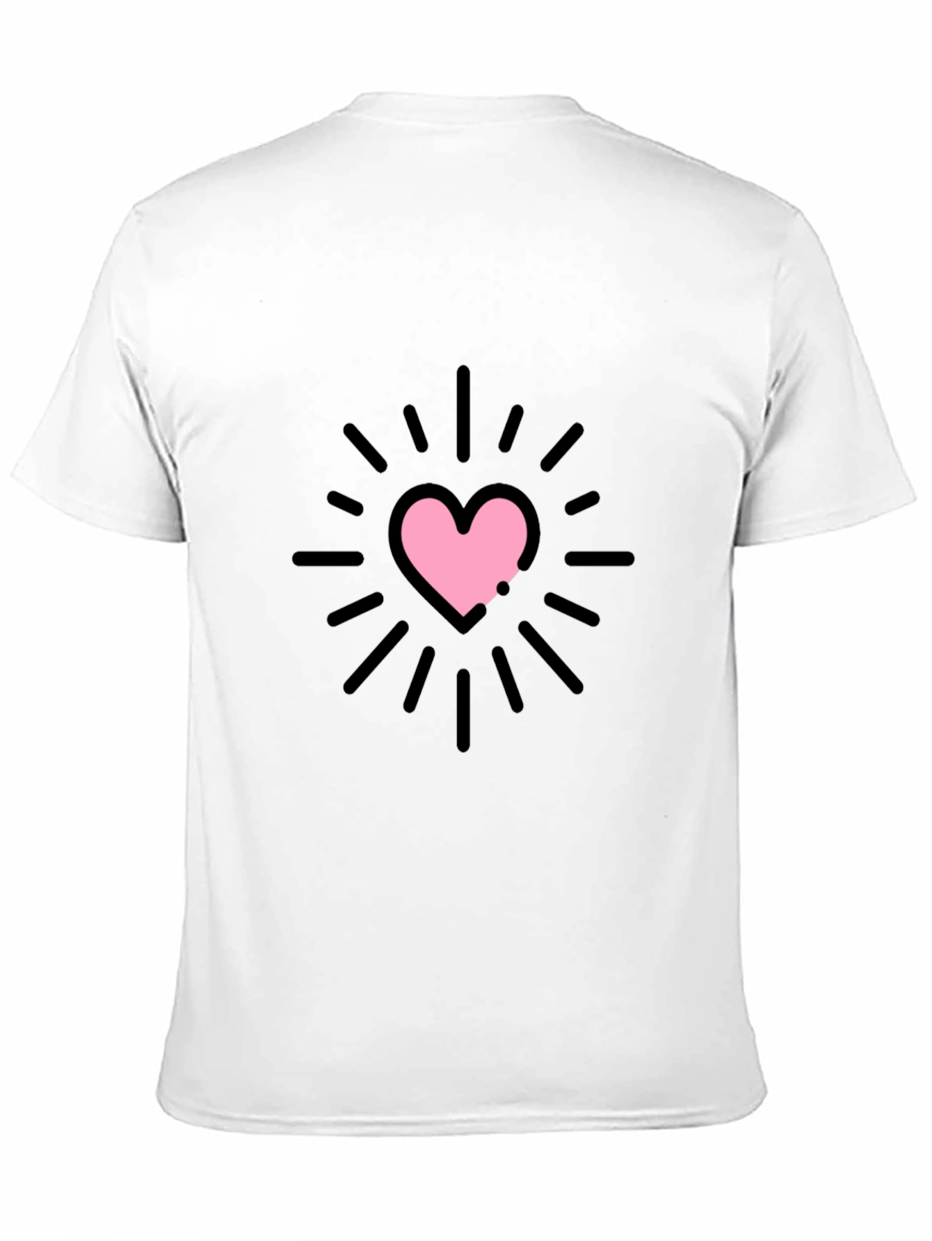 Heart Burst Graphic Tee - Black Unisex T-Shirt
