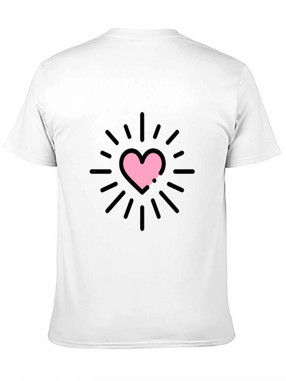 Heart Burst Graphic Tee - Black Unisex T-Shirt