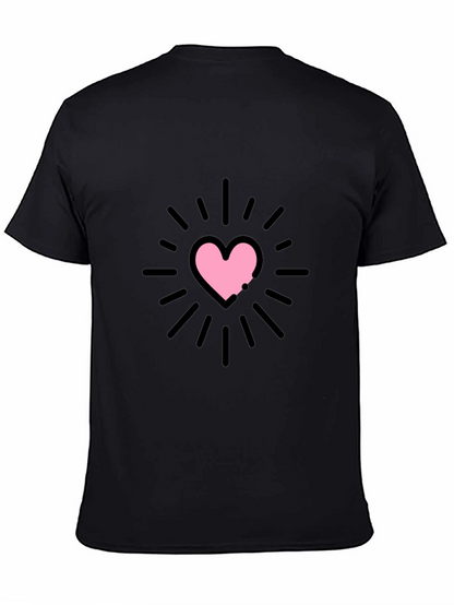 Heart Burst Graphic Tee - Black Unisex T-Shirt