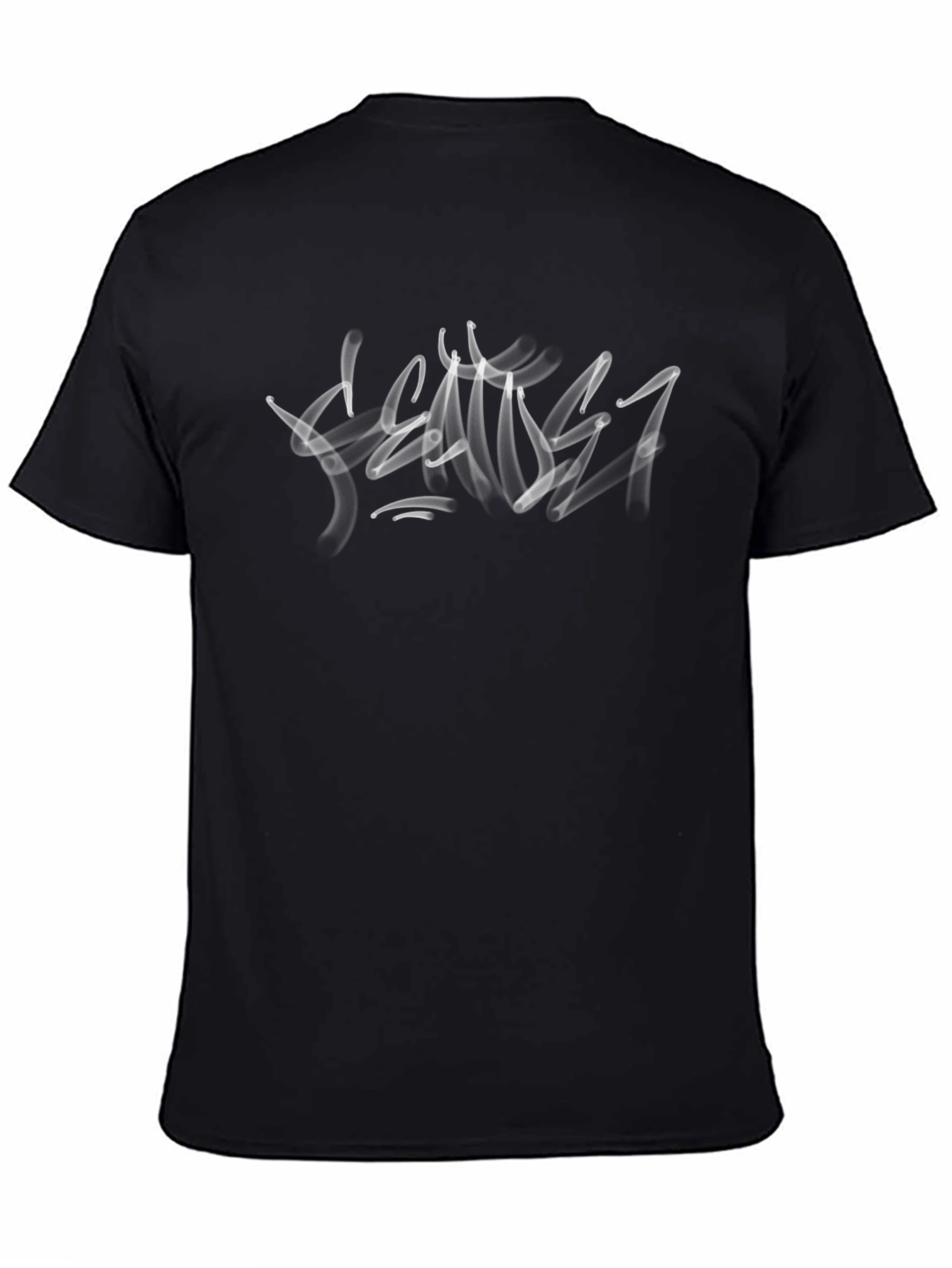 Modern Smoke Art Black T-Shirt