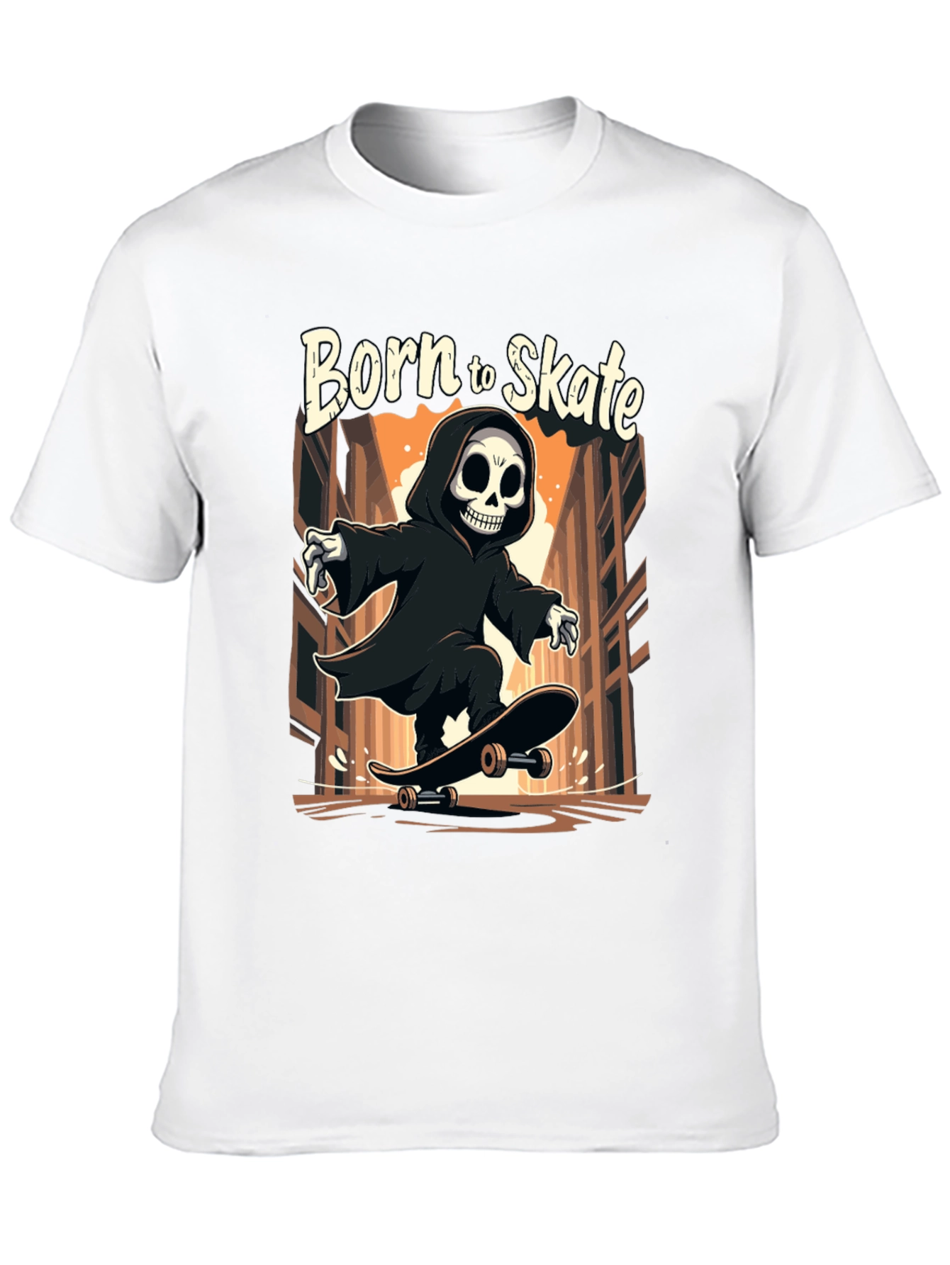 Born to Skate Grim Reaper T-Shirt