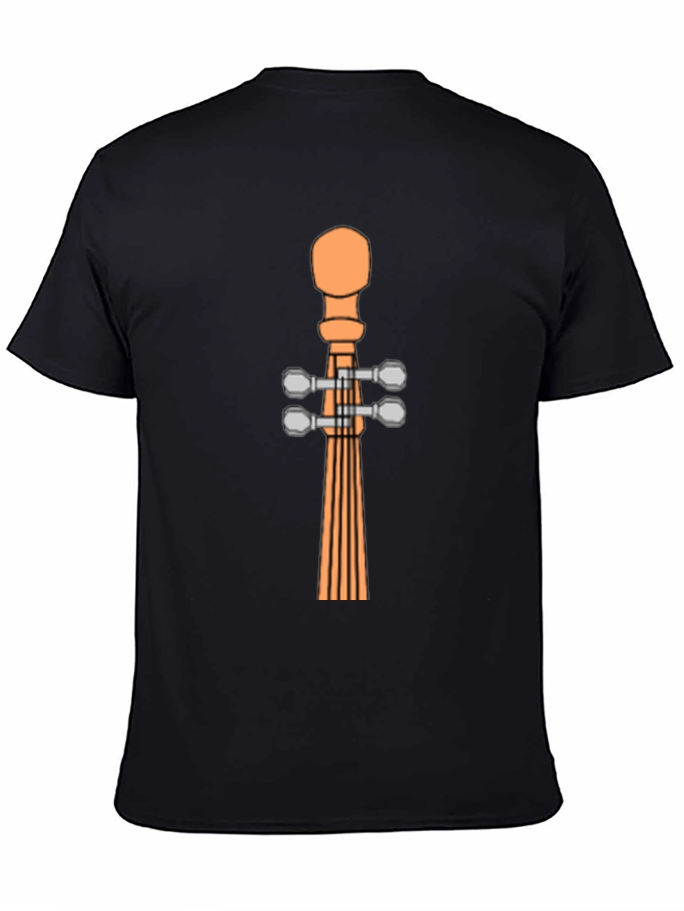 Violin Scroll Headstock Graphic Tee - Black
