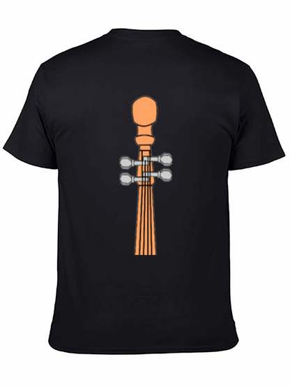 Violin Scroll Headstock Graphic Tee - Black