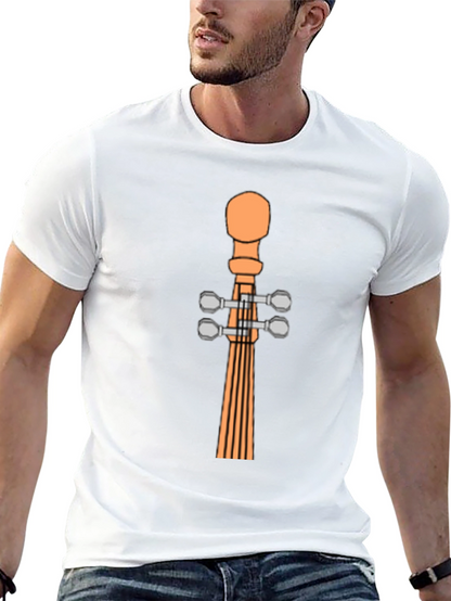Violin Scroll Headstock Graphic Tee - Black