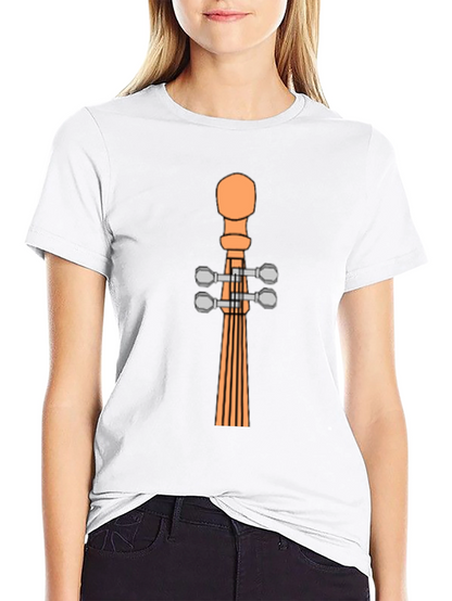 Violin Scroll Headstock Graphic Tee - Black