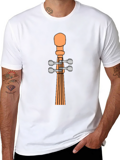 Violin Scroll Headstock Graphic Tee - Black