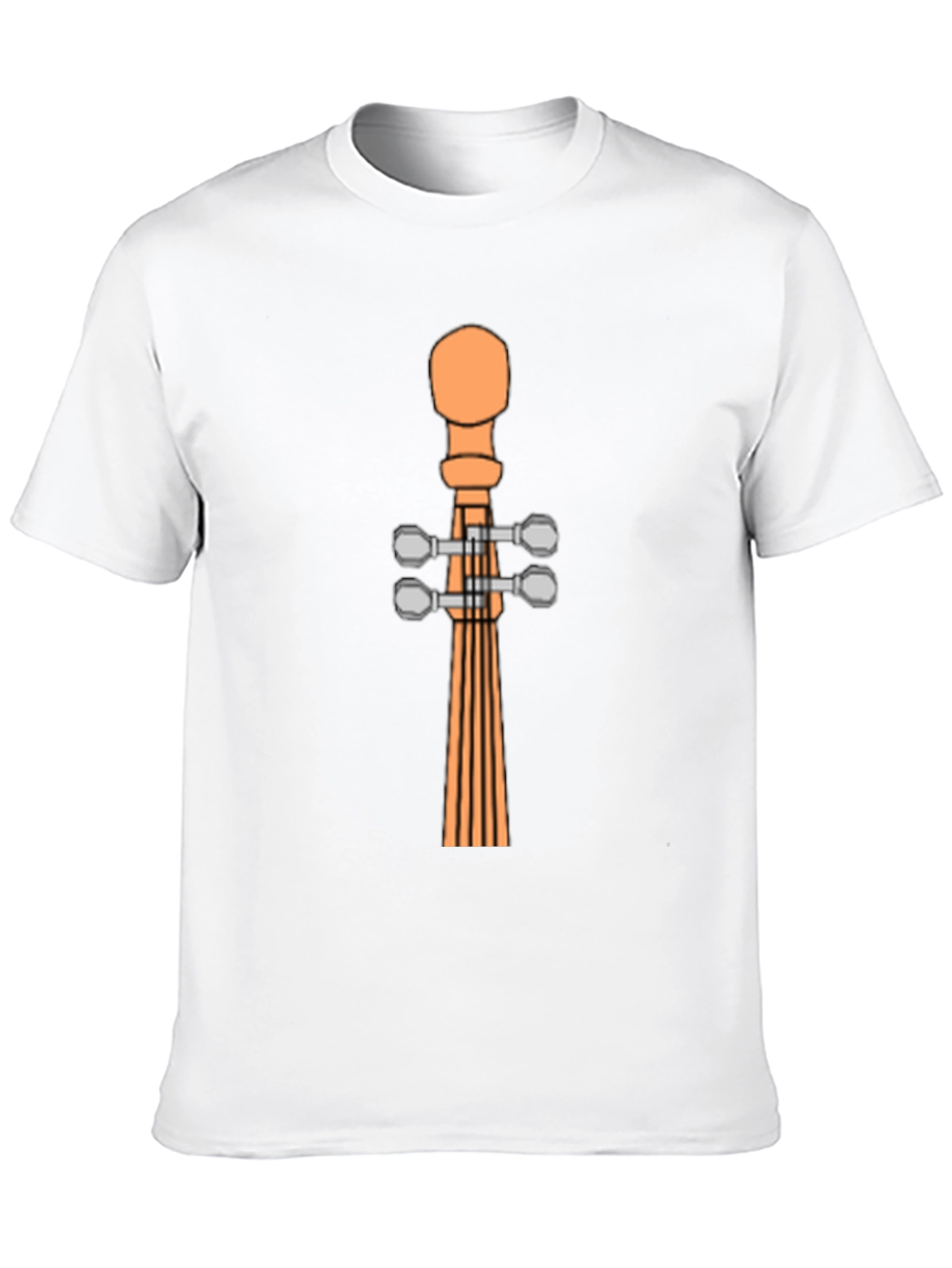 Violin Scroll Headstock Graphic Tee - Black