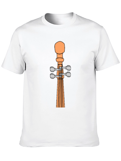 Violin Scroll Headstock Graphic Tee - Black
