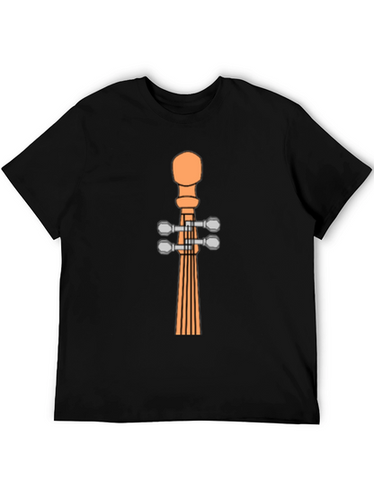 Violin Scroll Headstock Graphic Tee - Black