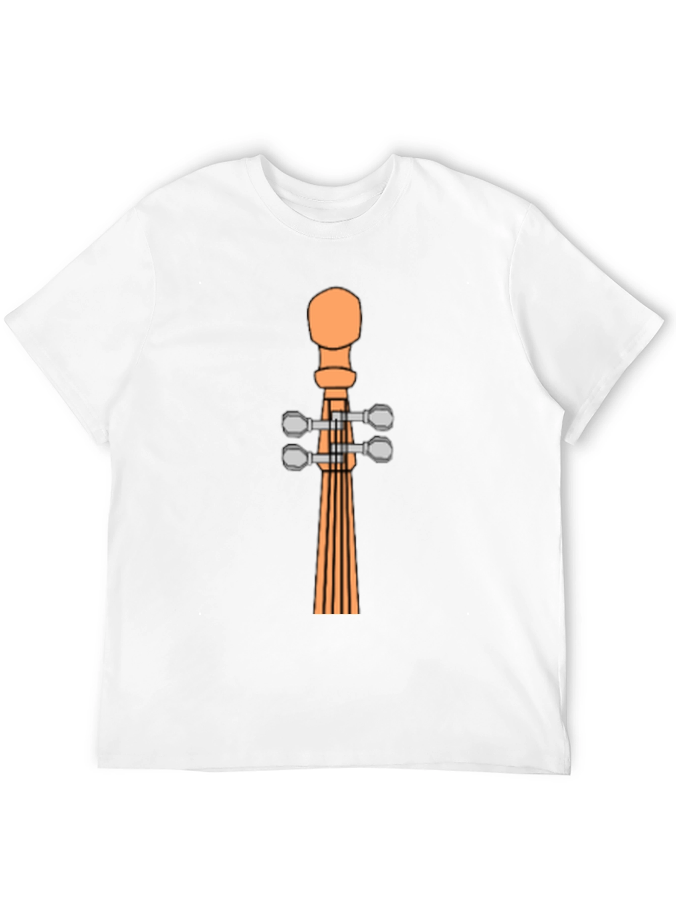 Violin Scroll Headstock Graphic Tee - Black