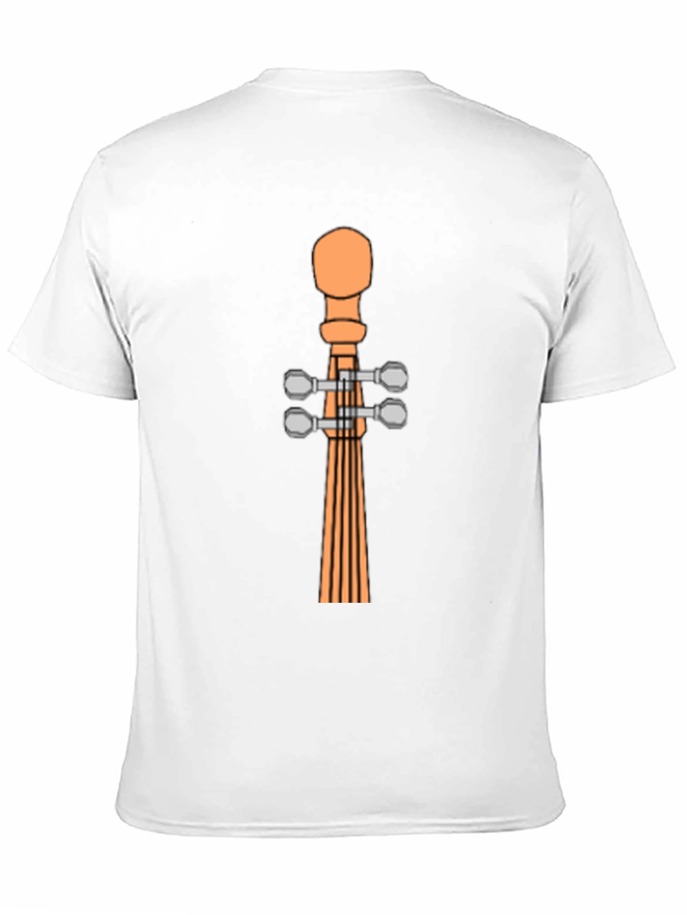 Violin Scroll Headstock Graphic Tee - Black