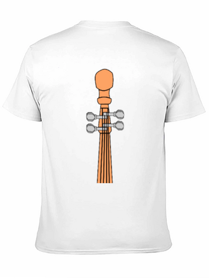 Violin Scroll Headstock Graphic Tee - Black