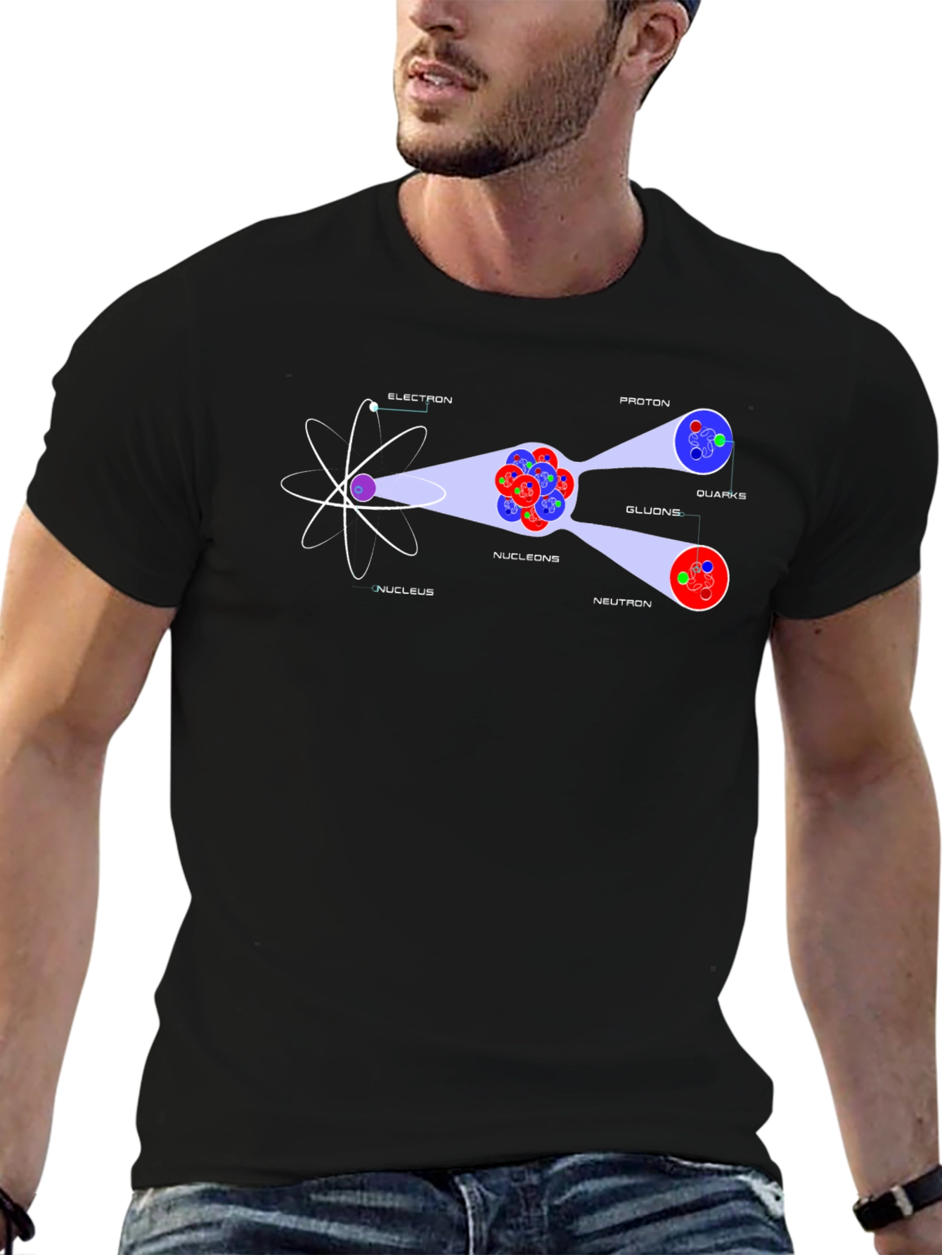 Atom Structure T-Shirt - Science Geek Tee