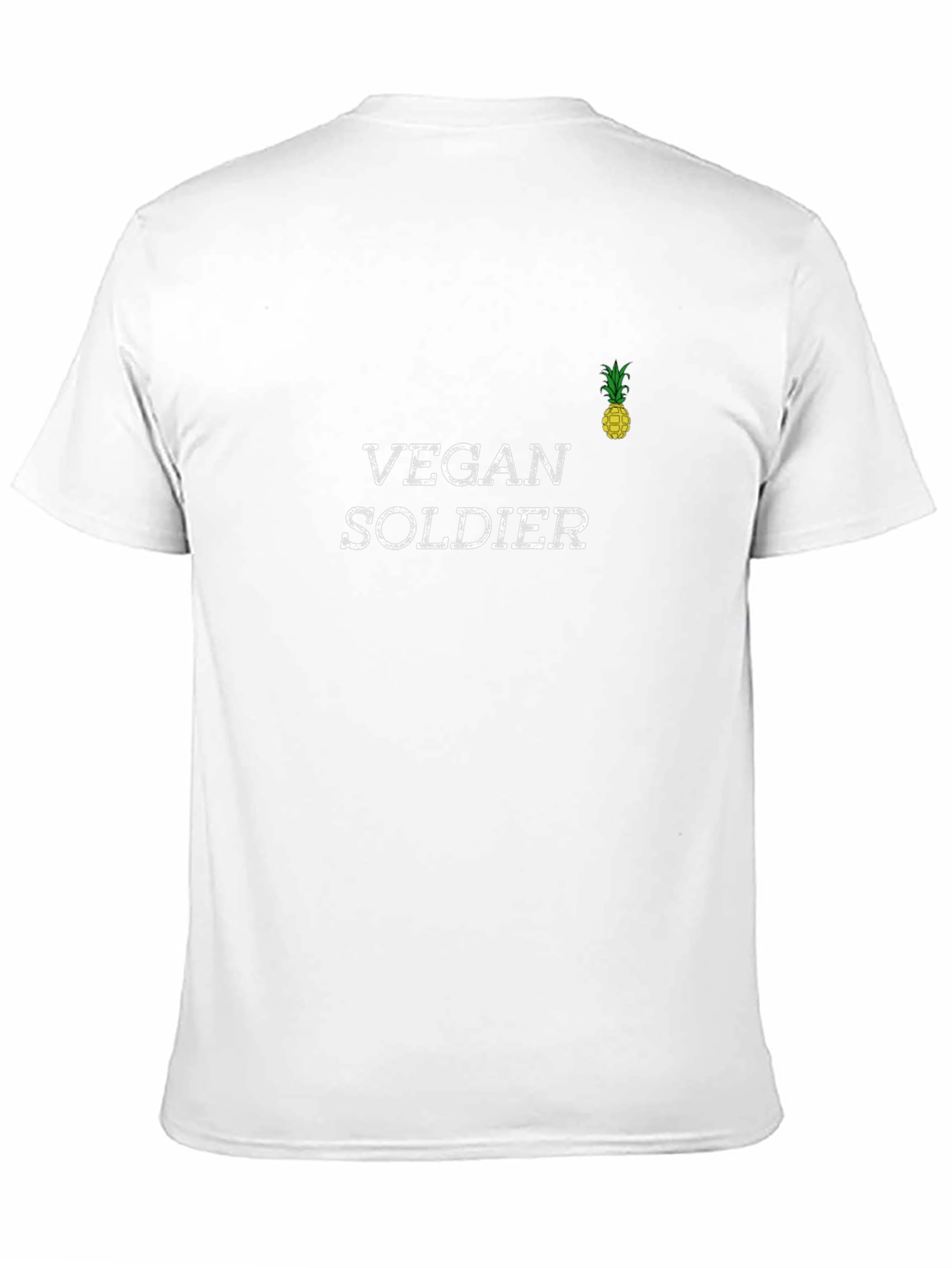 Vegan Soldier Black Graphic T-Shirt